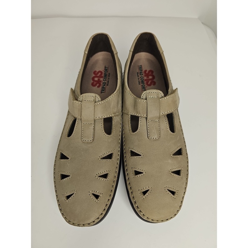 SAS Roamer Tripad Comfort Mary Jane Shoes Round Toe Casual Sage Womens Size 8.5‎